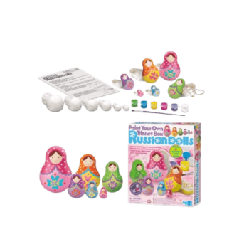 4M Paint Your Own Russian Doll Trinket Box