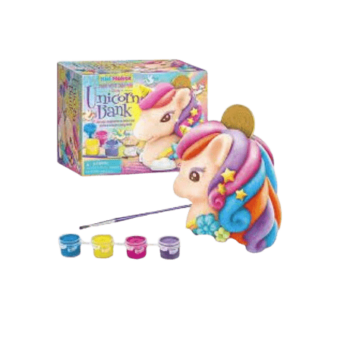4M Kidzmaker Paint Your Own Mini Glitter Unicorn Bank