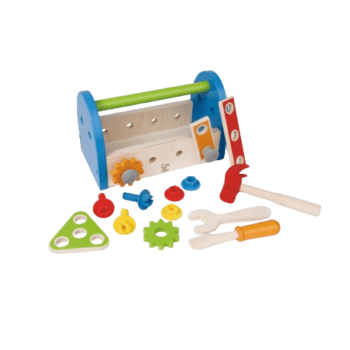 Hape - Wooden Fix It Tool Box and Accessory Play Set