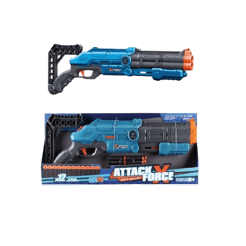 Attack X Force - Manual Soft Bullet Gun with 12X Soft Shells for Action-Packed Battles