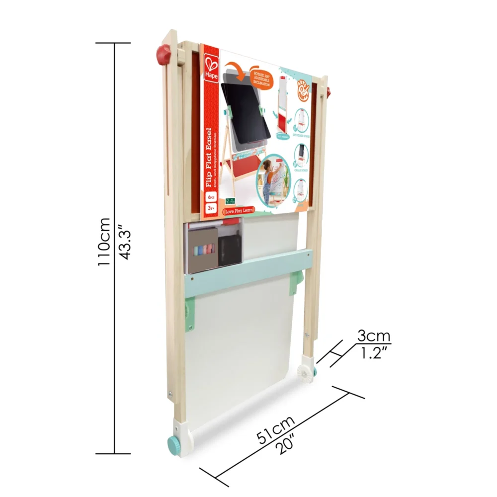 Hape - Standing Flip Flat 2 Sided Kids Artwork Easel - Image 3