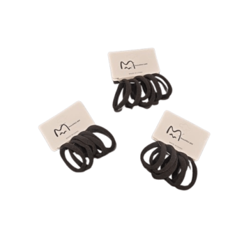Black Hair Ties - 6 Pk
