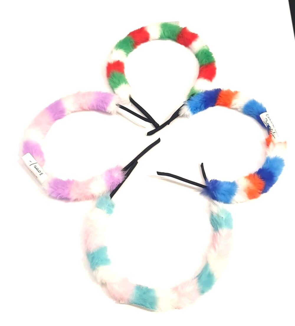 Fur Hair Bands - Assorted Designs - Image 3