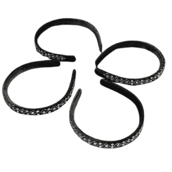 Bling Sparkly Diamond Skinny Hair Band - Black