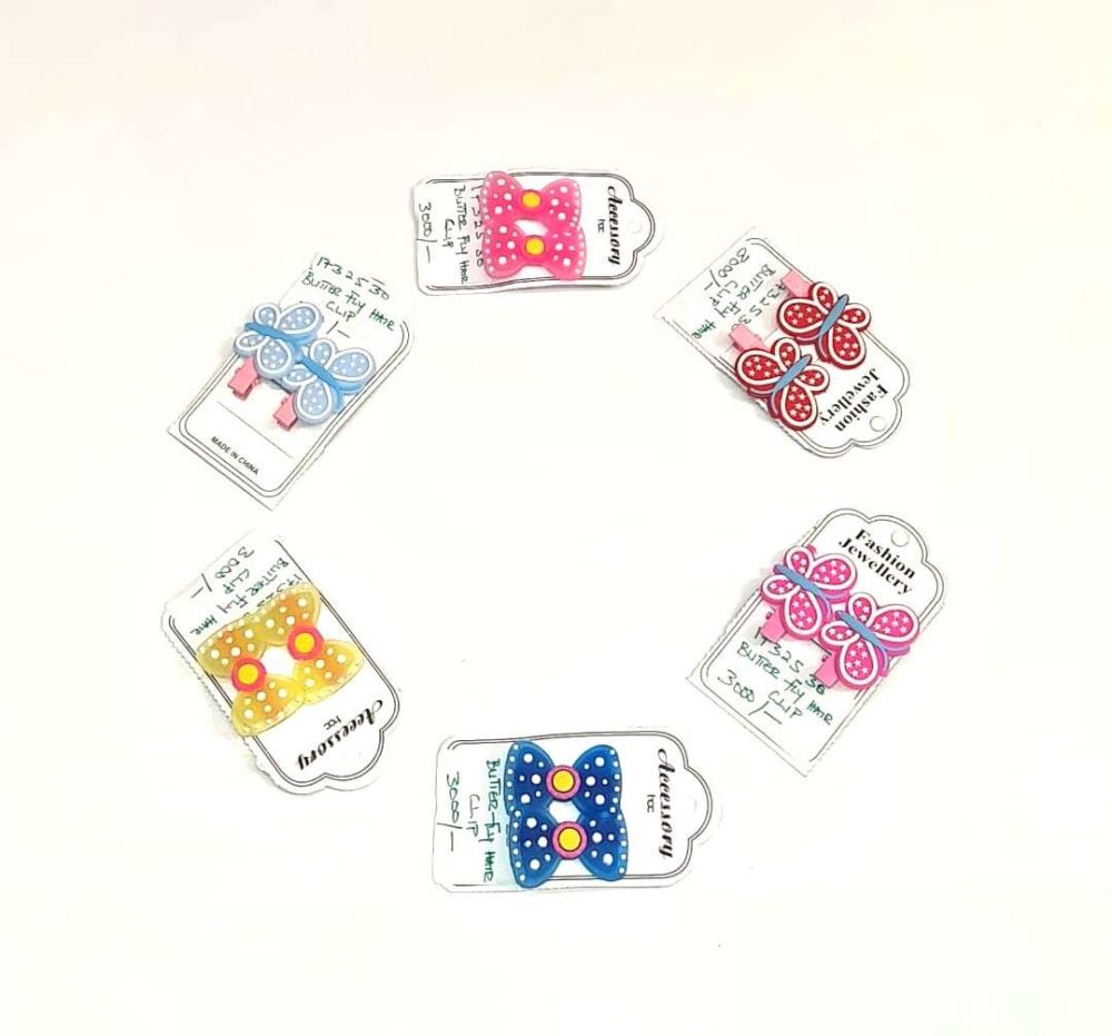 Hair Clip - Bow & Butterfly - Assorted Colors - Image 7