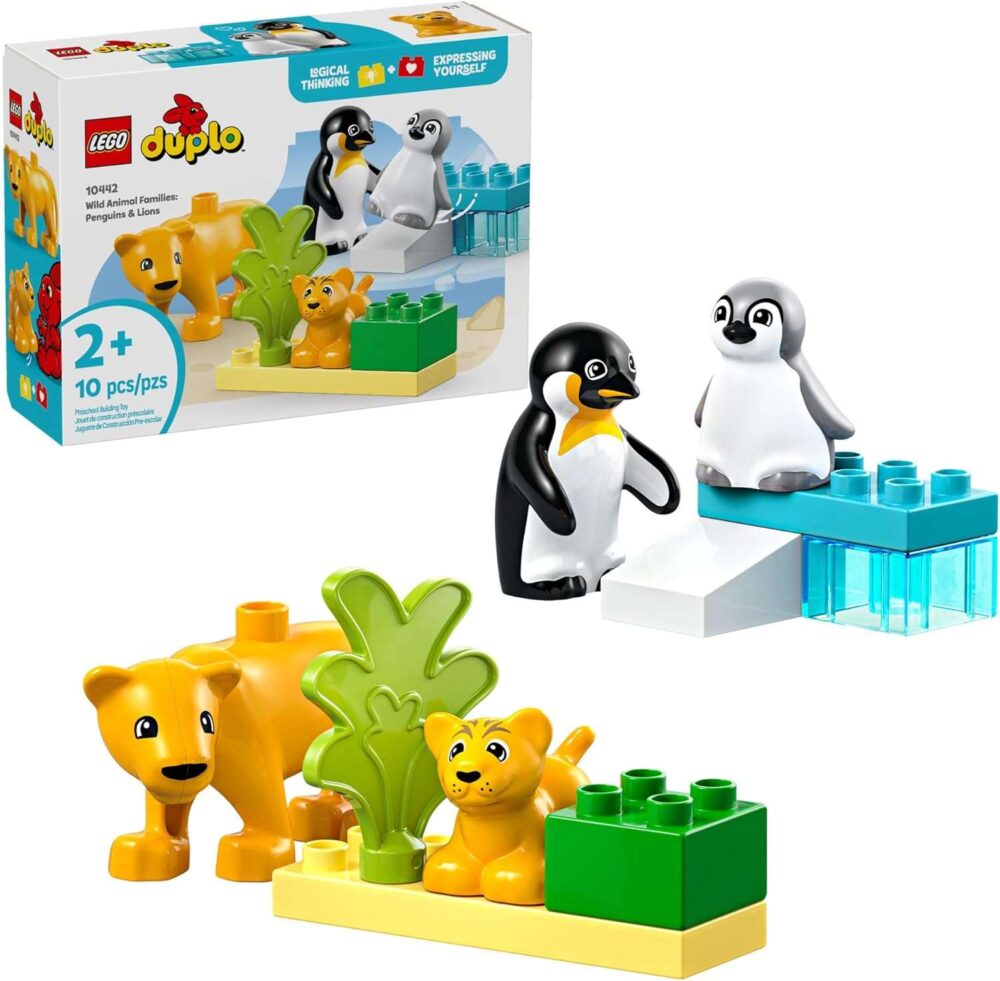 LEGO DUPLO Town Wild Animal Families Penguins & Lions Building Toy Playset - Image 2