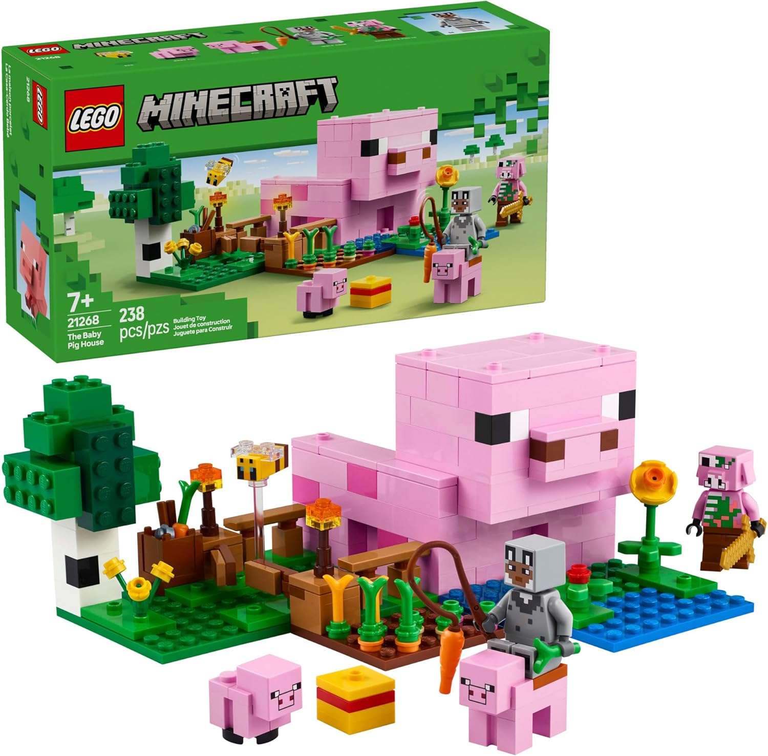 LEGO Minecraft The Baby Pig House Toy Figures and Playset - Image 2