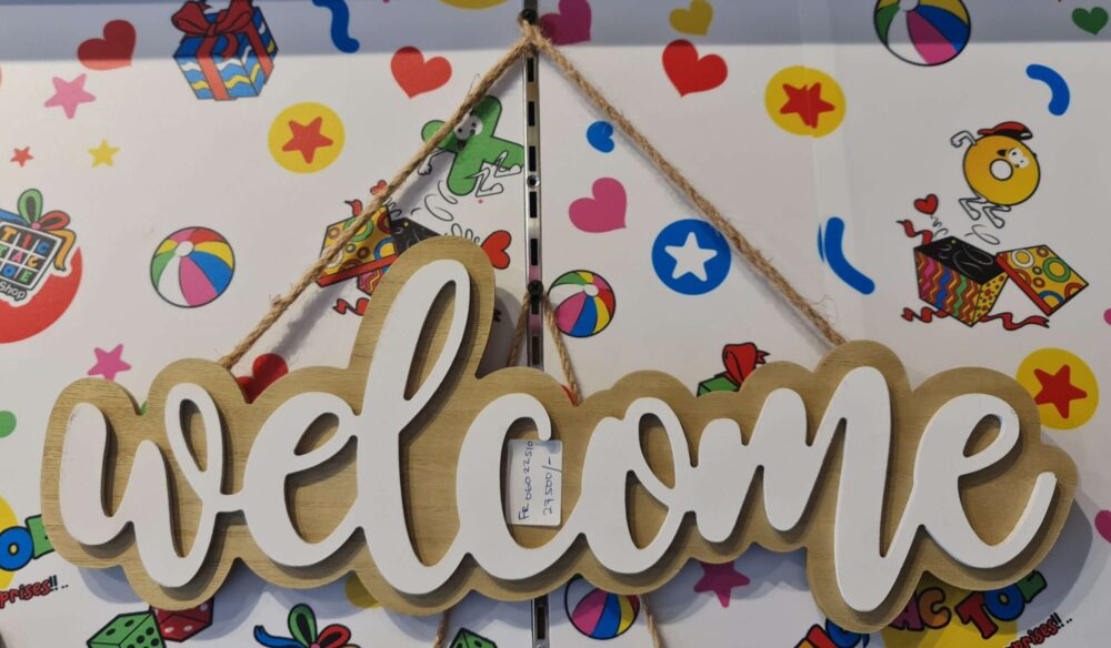 Wooden Welcome Sign -14 Inch - Hanging Wall and Door Decor - Image 2
