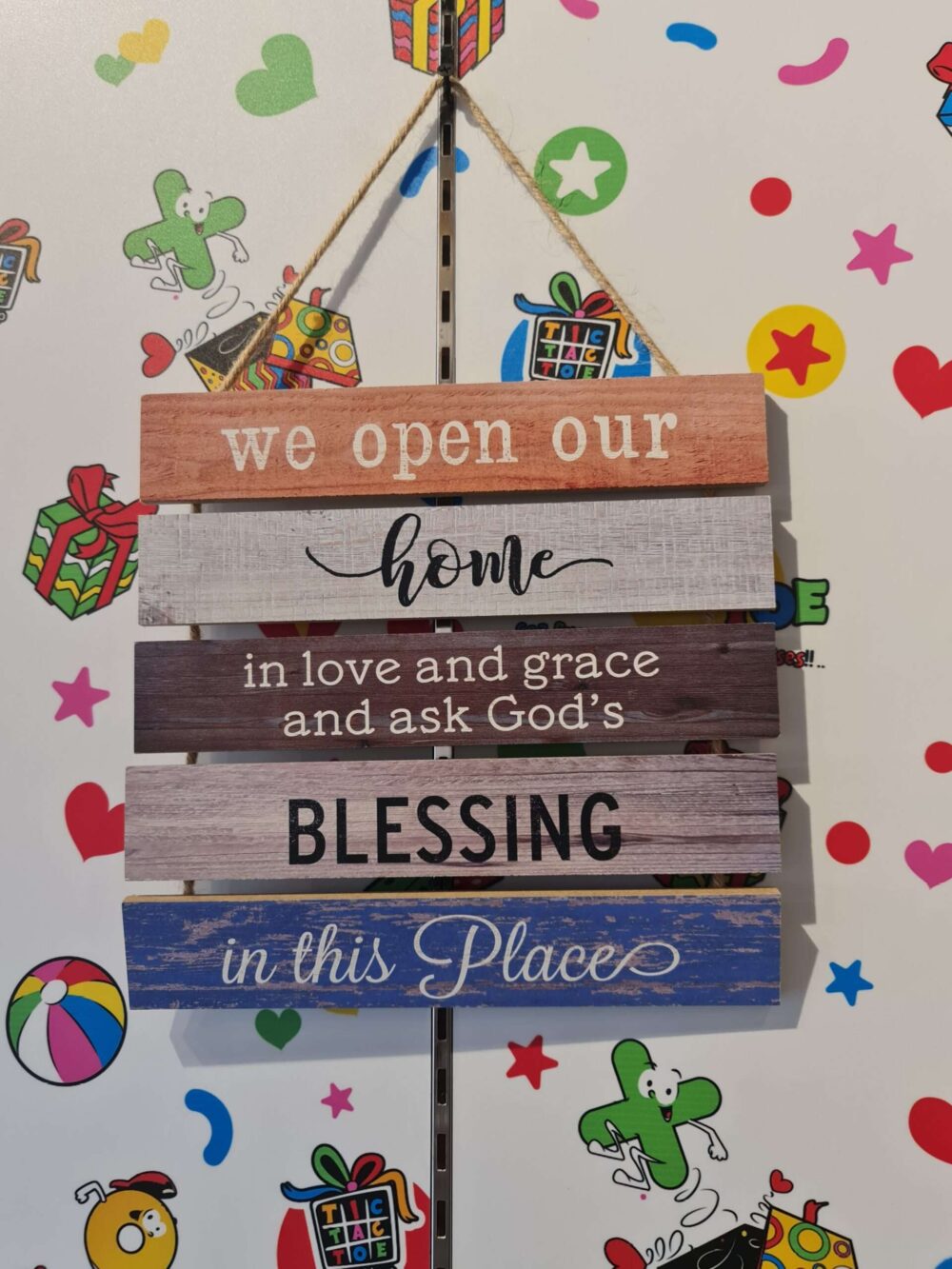 Love, Home, and Trust Door signage Wooden Hanging Decor - 25x25 - Image 2