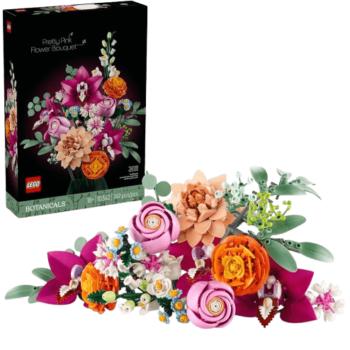 LEGO Botanicals Pretty Pink Flower Bouquet Building Set