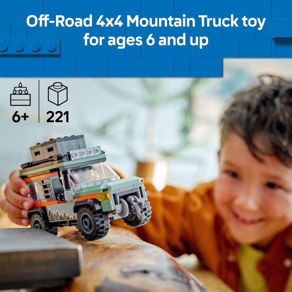 LEGO City Off-Road 4x4 Mountain Truck Toy - Image 3