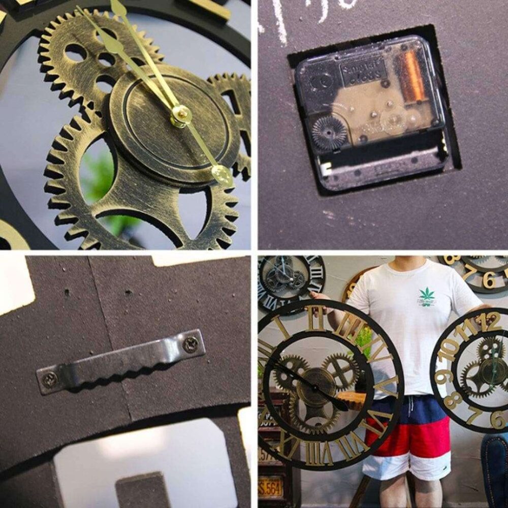 Glzcy00 Noiseless Silent Gear Wall Clock - Image 3