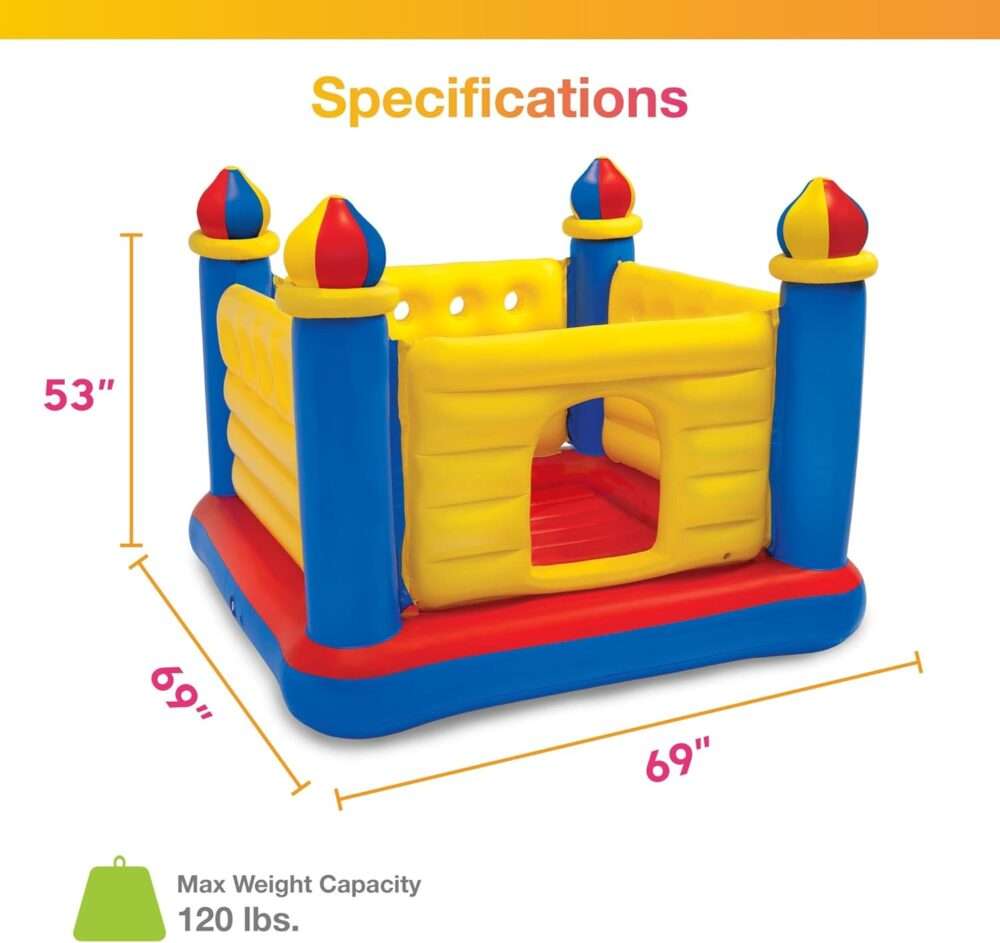 Intex Inflatable Colorful Jump-O-Lene Castle Bounce House - Image 3