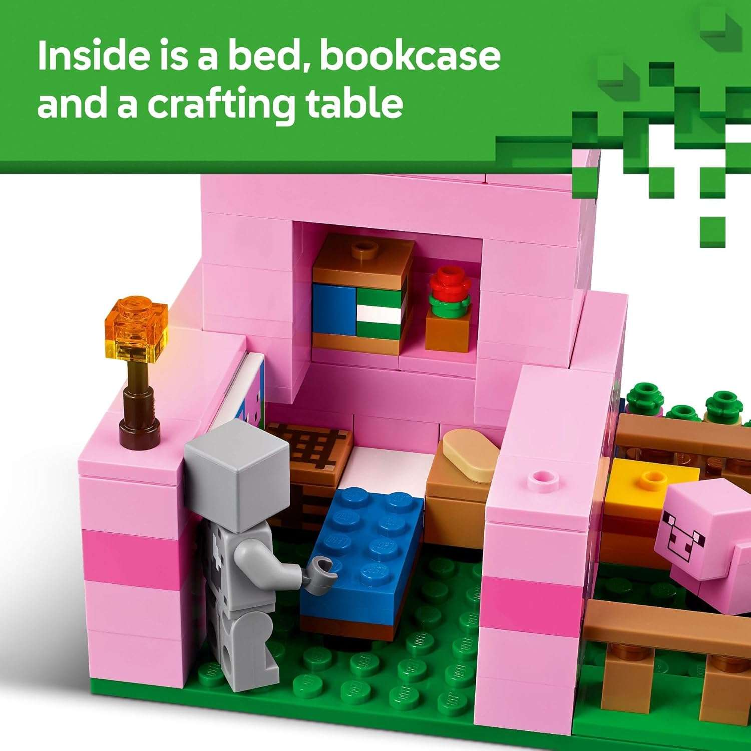 LEGO Minecraft The Baby Pig House Toy Figures and Playset - Image 4