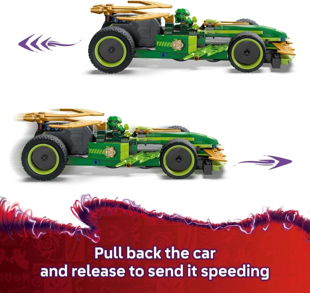 LEGO NINJAGO Lloyd's Pull-Back Race Car Toy - Image 4
