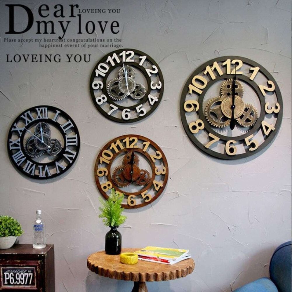 Glzcy00 Noiseless Silent Gear Wall Clock - Image 4