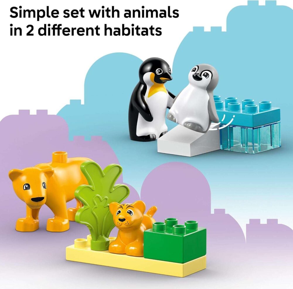 LEGO DUPLO Town Wild Animal Families Penguins & Lions Building Toy Playset - Image 5