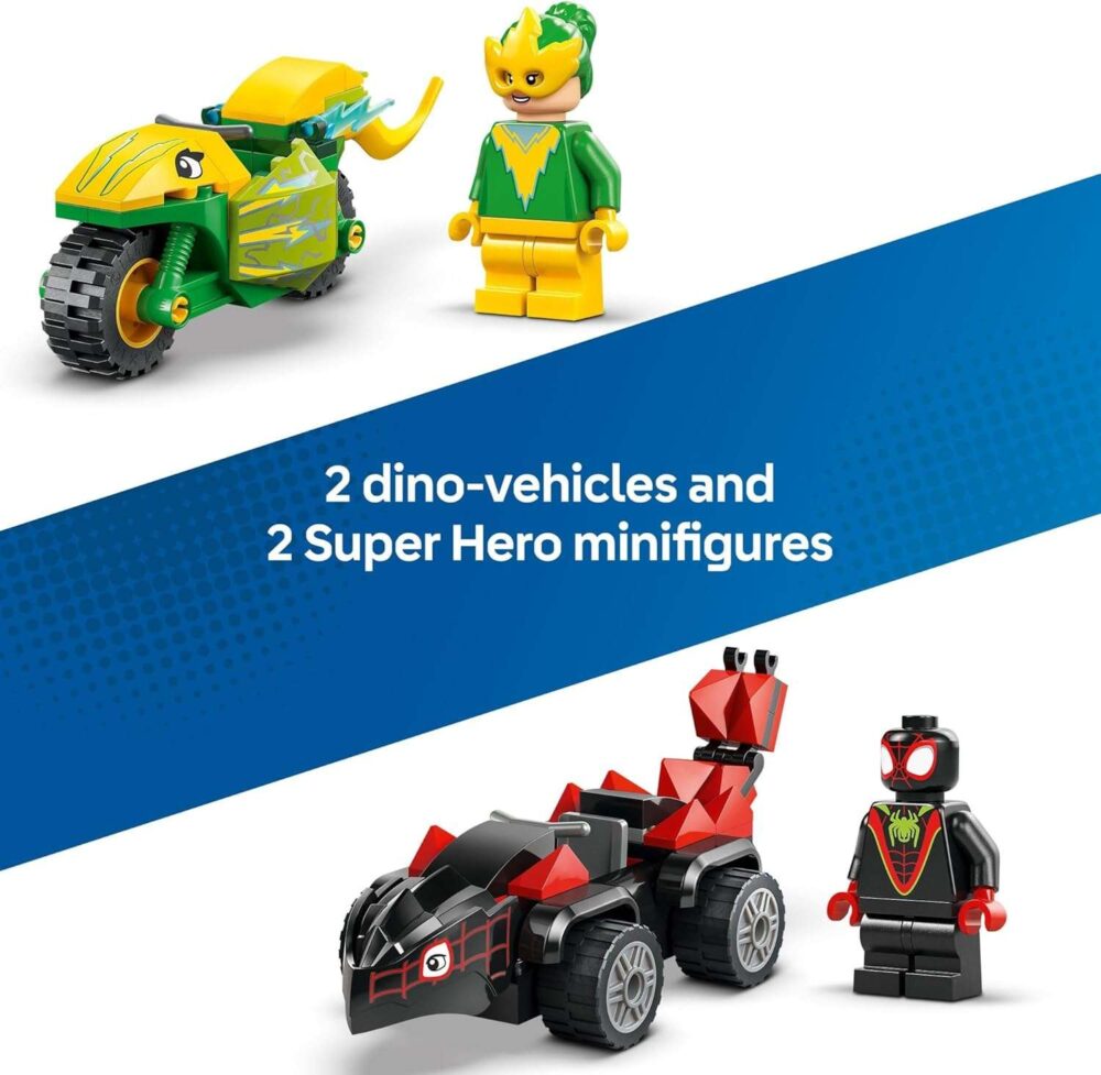 LEGO Marvel Spidey and His Amazing Friends Spin and Electro Dinosaur Vehicle Chase - Image 5