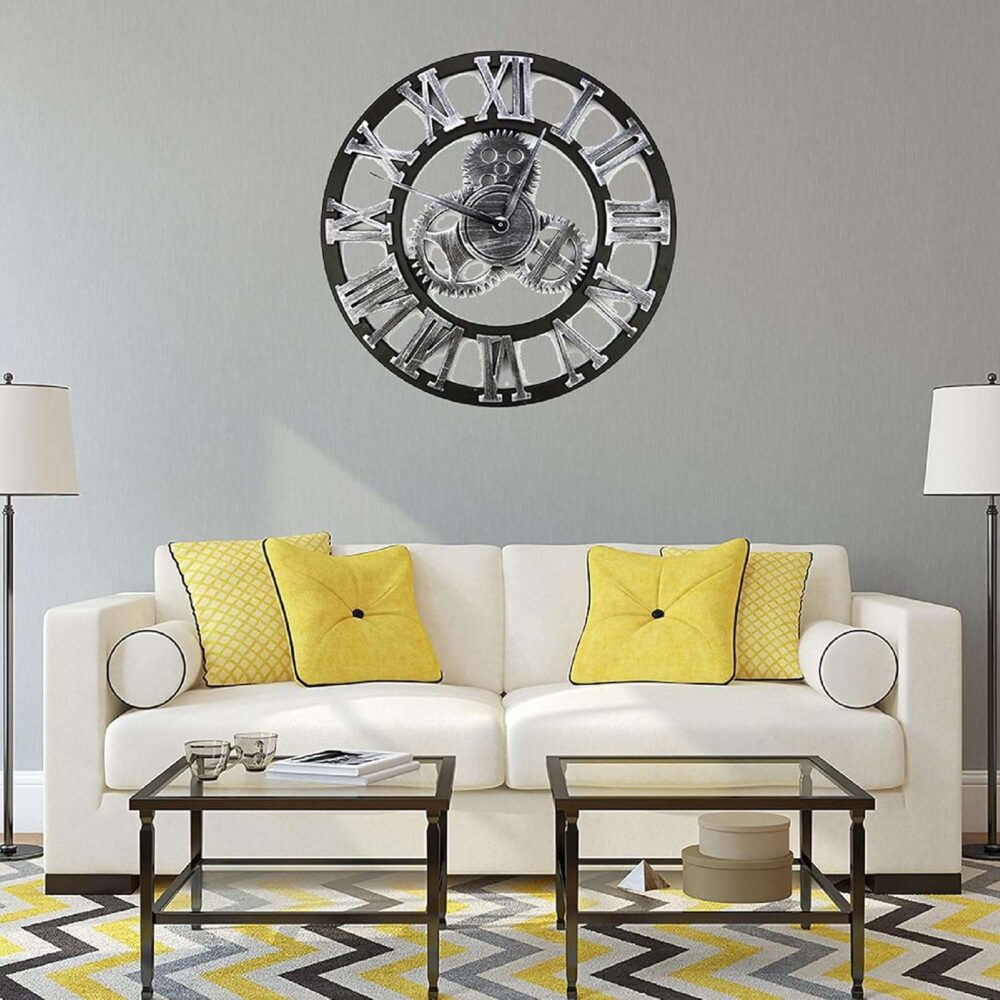 3D Vintage Wall Clock 40cm - Image 4