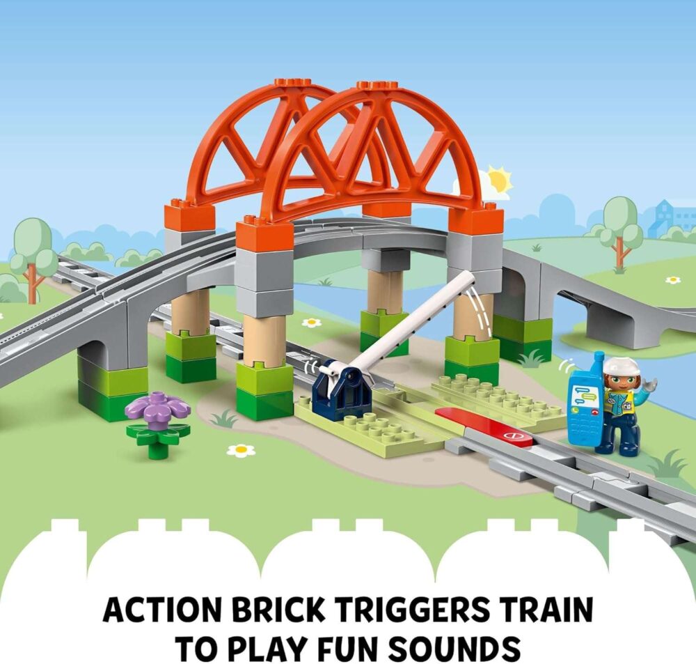 LEGO DUPLO Town Train Bridge and Tracks Expansion Set - Image 7