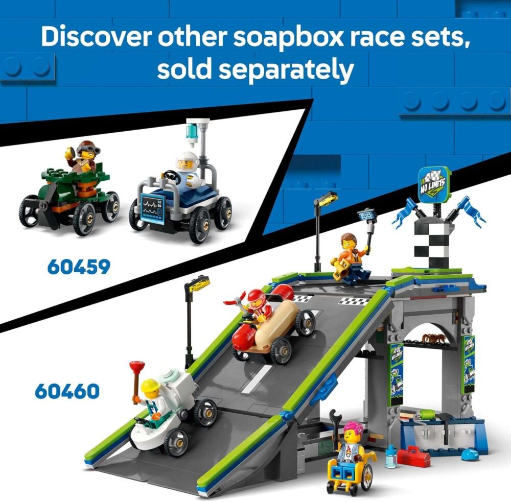 LEGO City Pizza vs. Fire Truck Race Car Pack Toy - Image 7