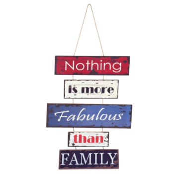Nothing is More Fabulous Than Family Wooden Wall Hanging Frame