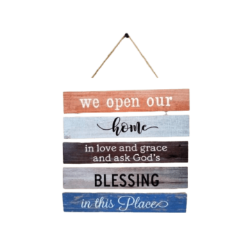 Love, Home, and Trust Door signage Wooden Hanging Decor - 25x25