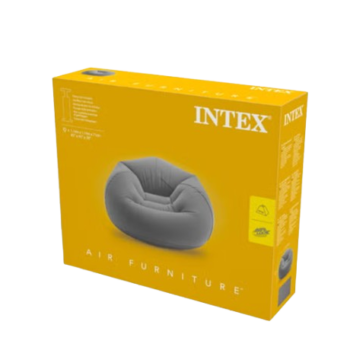 INTEX - Beanless Bag Inflatable Lounge Chair - Grey