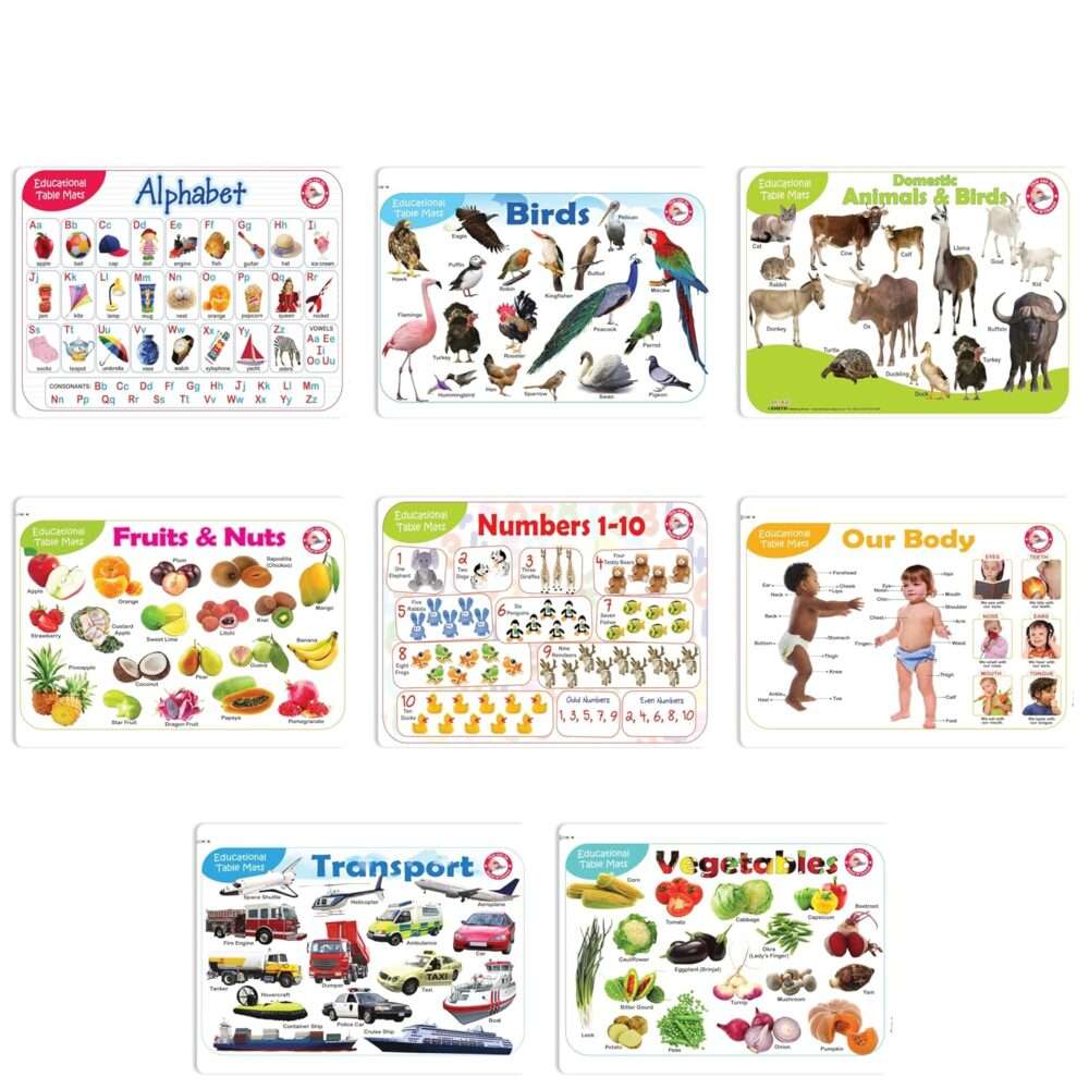 Jolly Kids - Picture Learning Educational Table Mat - Assorted - Image 2