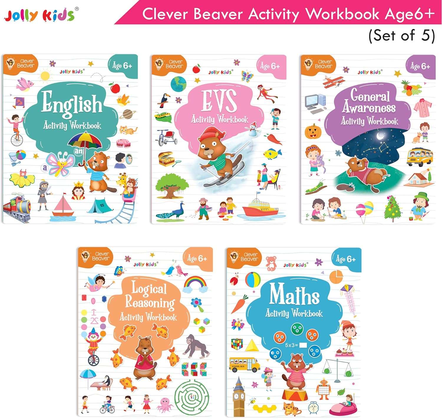 Jolly Kids - Clever Beaver Early Learning Activities Workbooks - Ages 6+ - Image 2