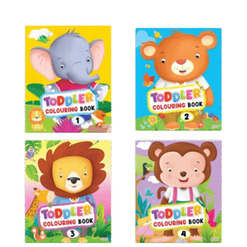 Jolly Kids - Toddler Colouring Die Cut Book - Assorted
