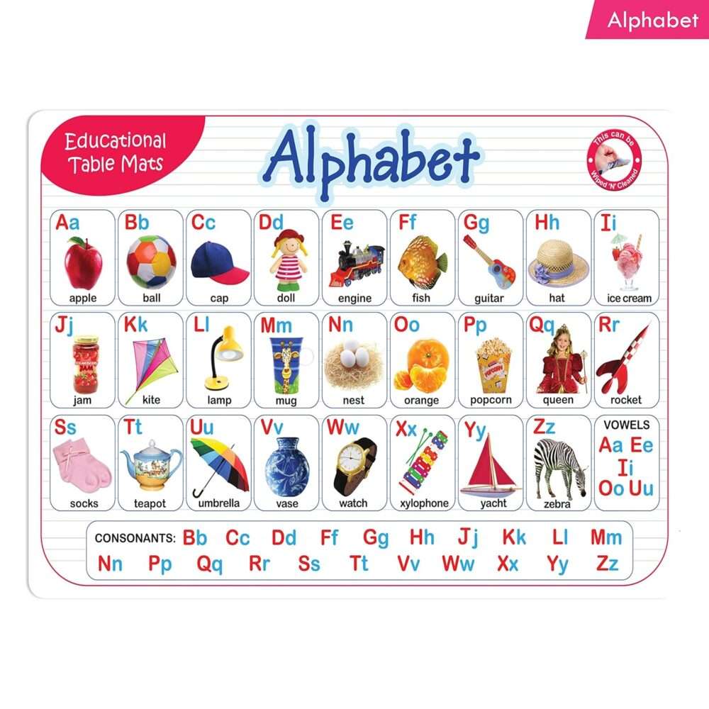 Jolly Kids - Picture Learning Educational Table Mat - Assorted - Image 3