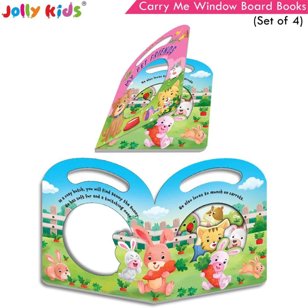 Jolly Kids - Carry Me Die-Cut Window Hardbound Picture Board Books - Assorted - Image 3