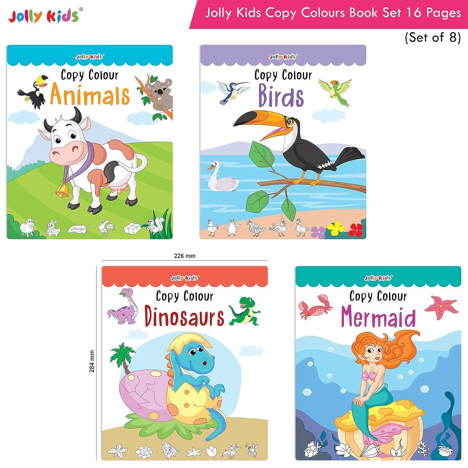 Jolly Kids - Copy Colour Book - 18 Pages - Image 3