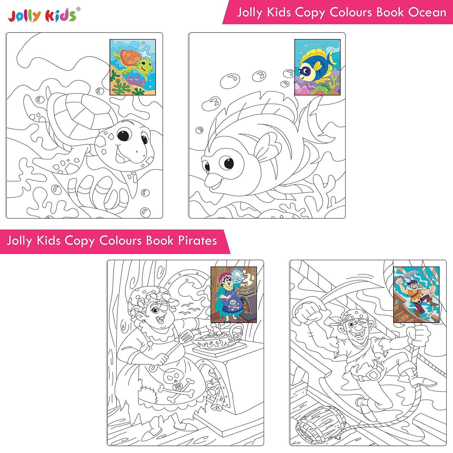 Jolly Kids - Copy Colour Theme Book - 32 Pages - Image 2