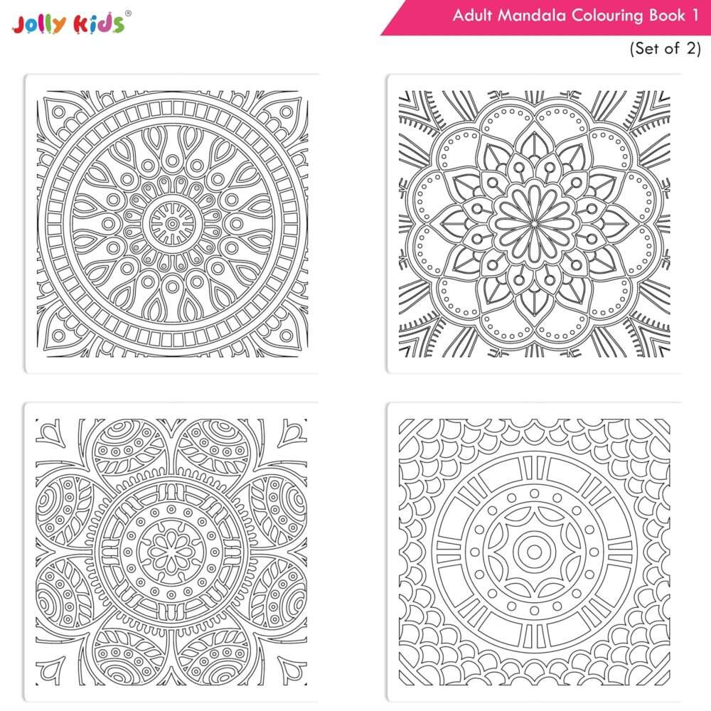 Jolly Kids - Adults Mandala Colouring Books - Assorted - Image 5