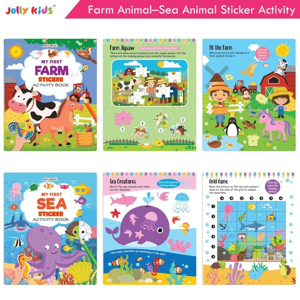 Jolly Kids - My First Sticker Activity Book - Assorted - Image 5