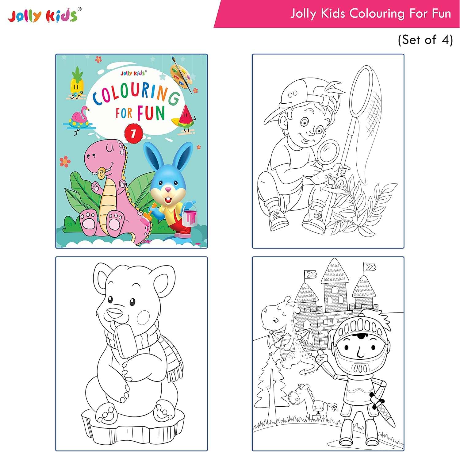 Jolly Kids - Colouring For Fun Book - Assorted - Image 5