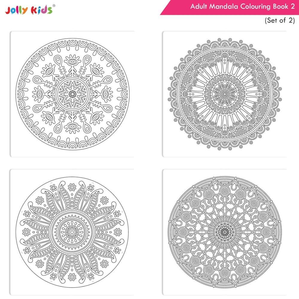 Jolly Kids - Adults Mandala Colouring Books - Assorted - Image 6