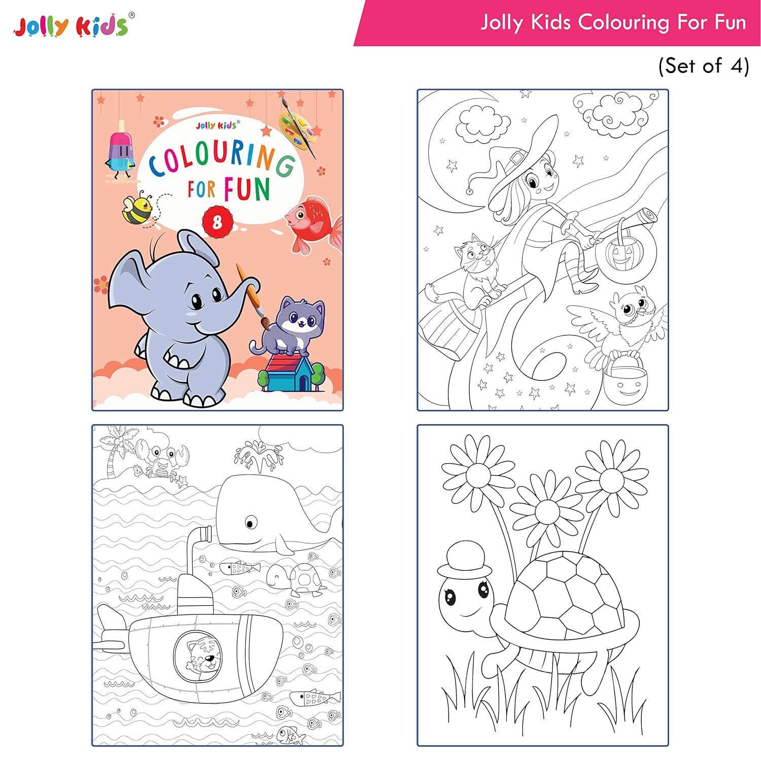 Jolly Kids - Colouring For Fun Book - Assorted - Image 6