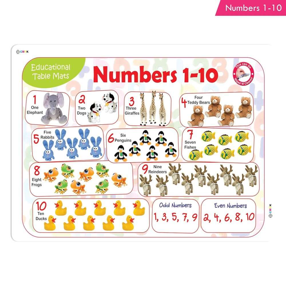 Jolly Kids - Picture Learning Educational Table Mat - Assorted - Image 7