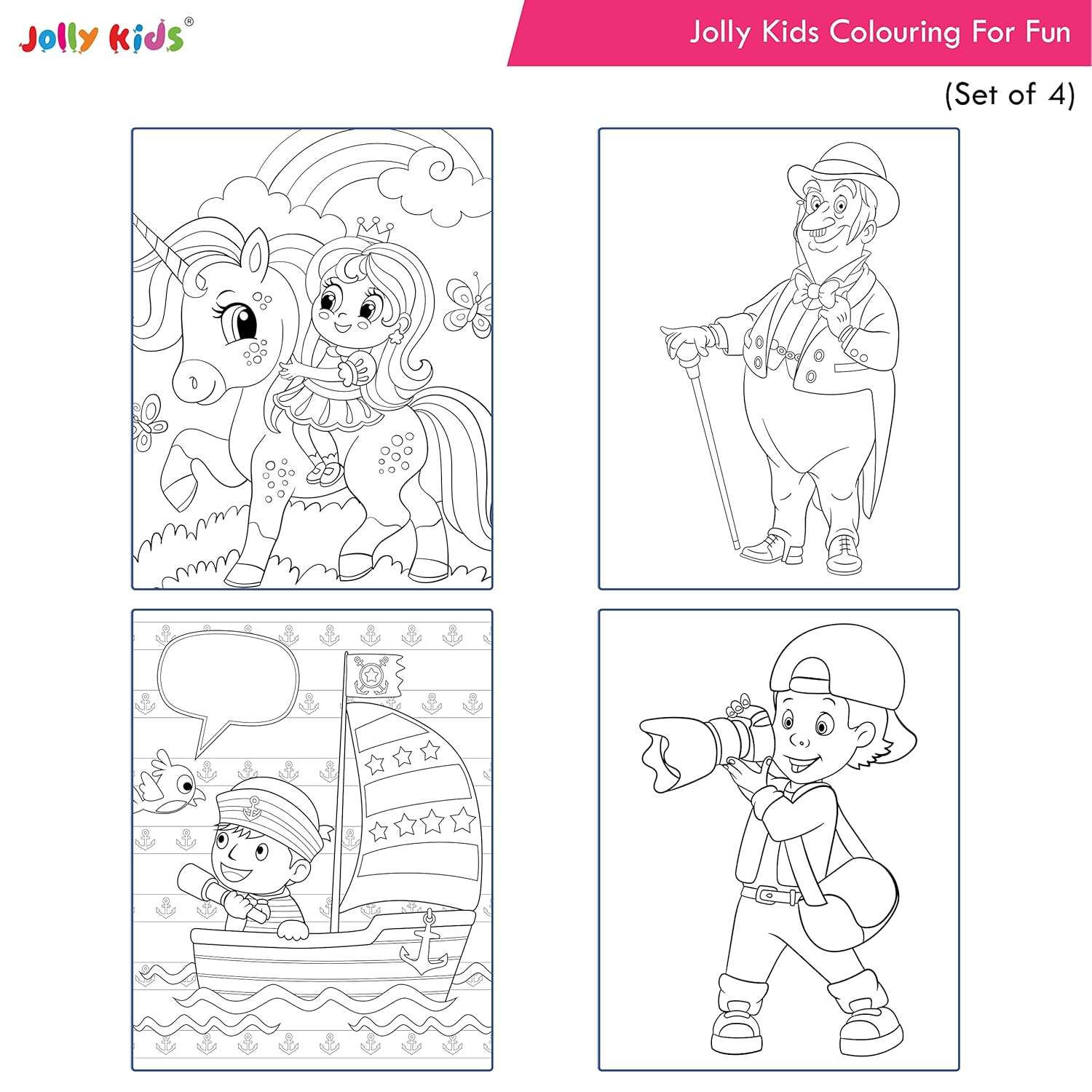 Jolly Kids - Colouring For Fun Book - Assorted - Image 7