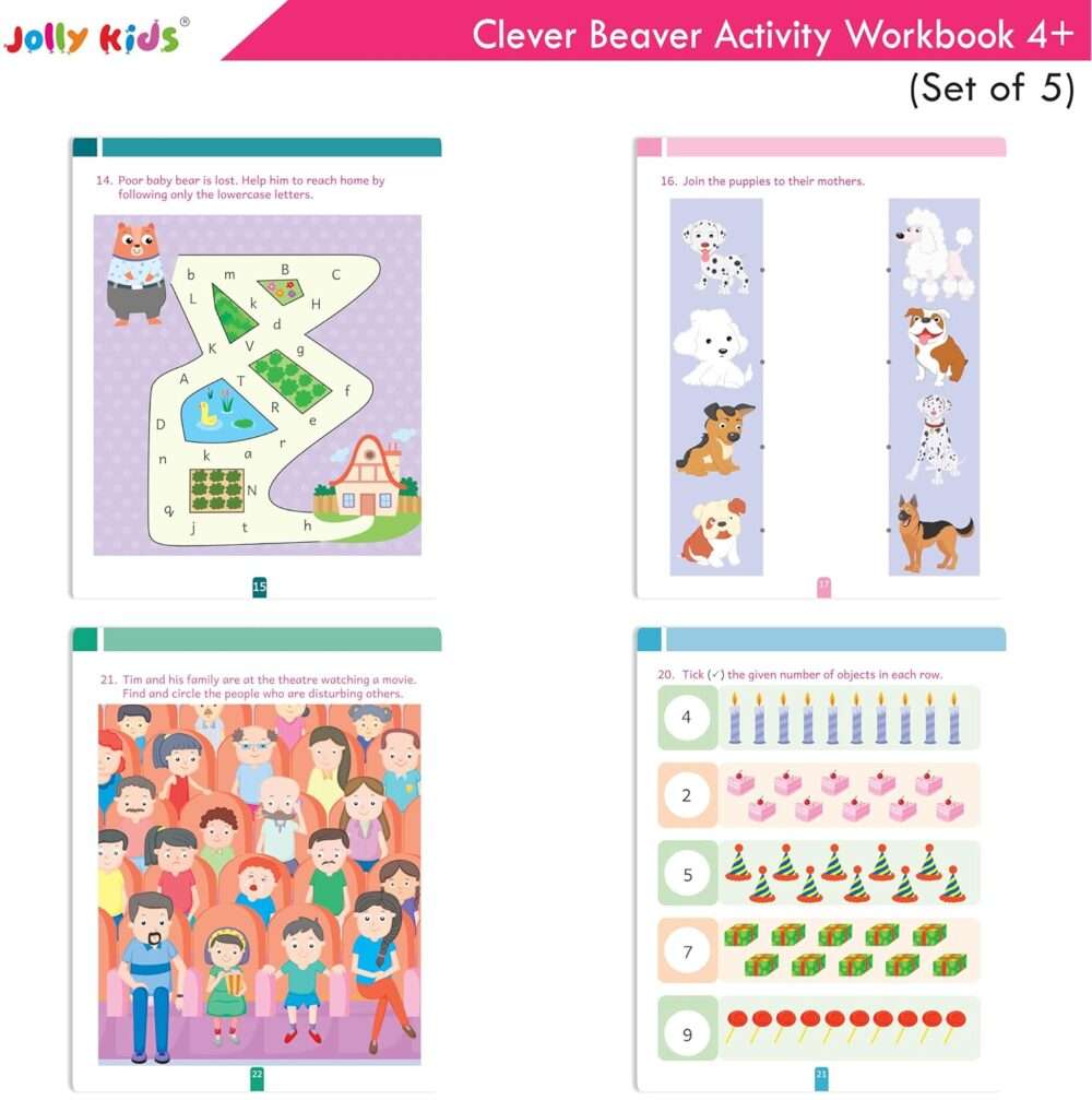 Jolly Kids - Clever Beaver Activities Workbooks - Ages 4+ - Image 8