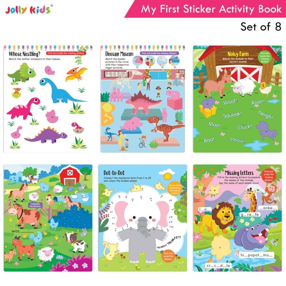 Jolly Kids - My First Sticker Activity Book - Assorted - Image 8