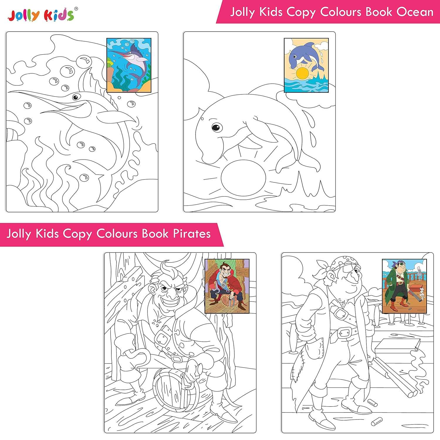 Jolly Kids - Copy Colour Book - 18 Pages - Image 8