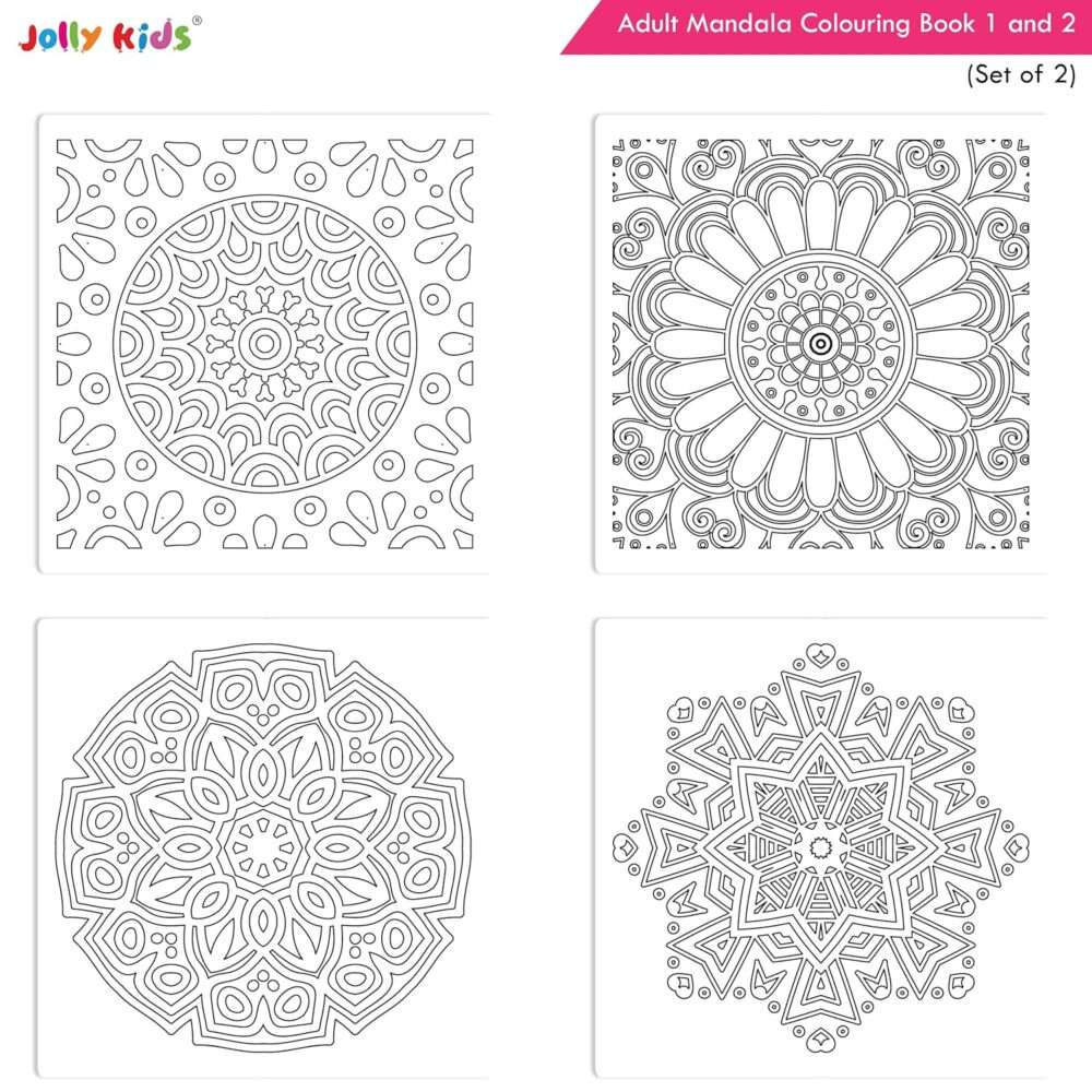 Jolly Kids - Adults Mandala Colouring Books - Assorted - Image 9