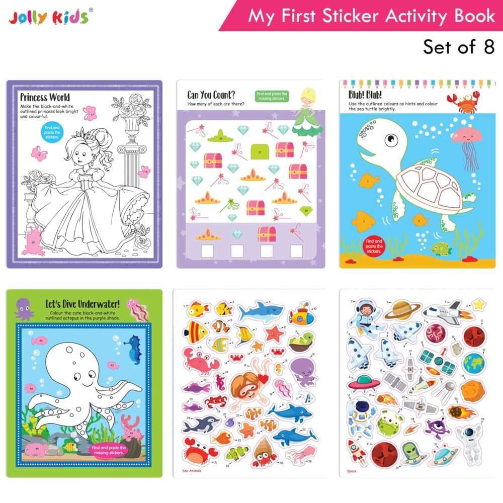 Jolly Kids - My First Sticker Activity Book - Assorted - Image 9