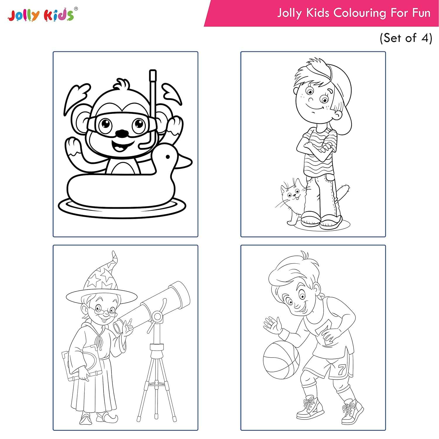 Jolly Kids - Colouring For Fun Book - Assorted - Image 9