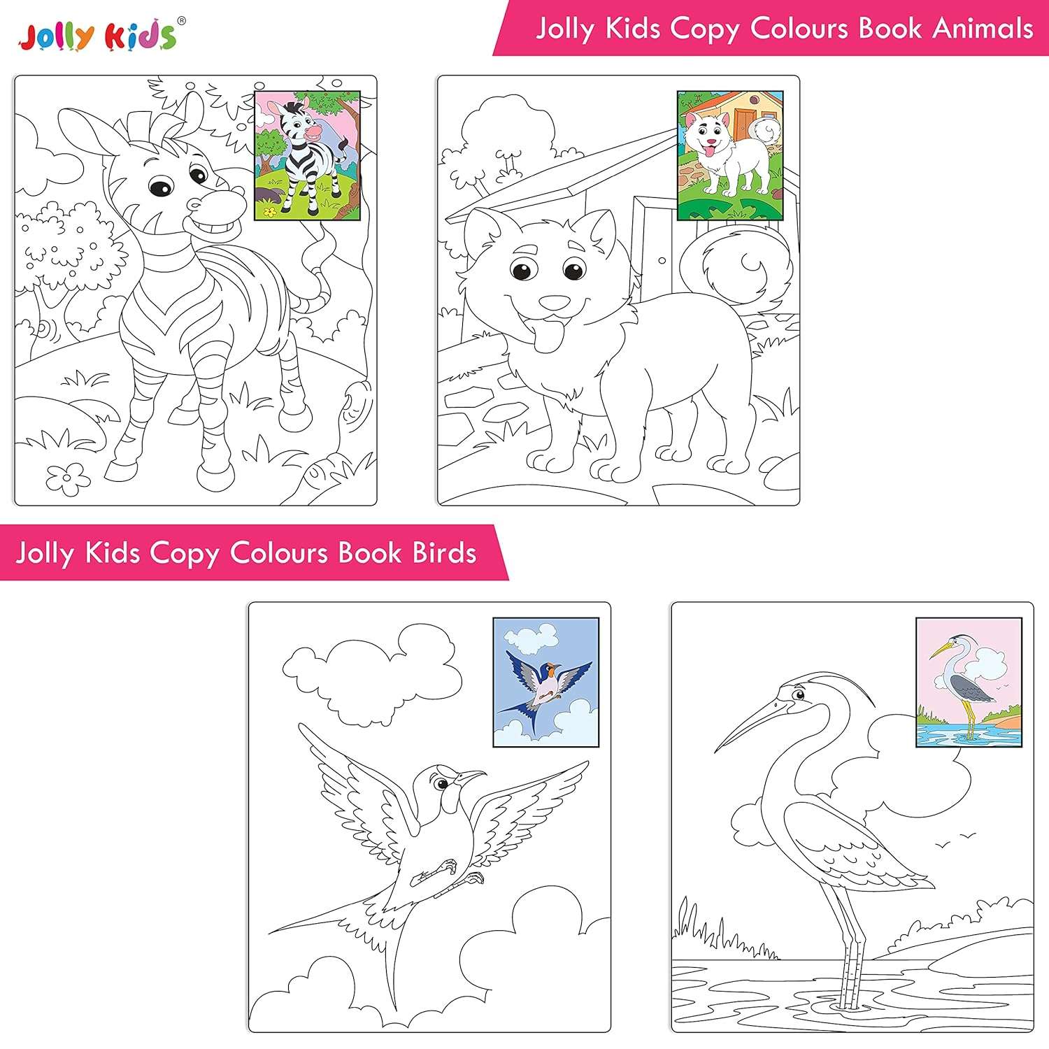 Jolly Kids - Copy Colour Book - 18 Pages - Image 9
