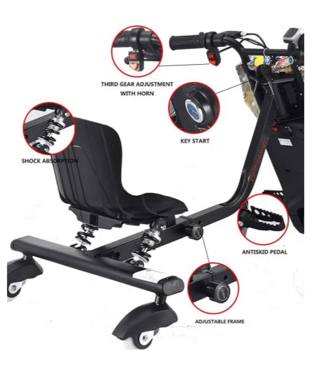 Electric Drifting Scooter - 36V With Bluetooth Music And Lights - Image 5